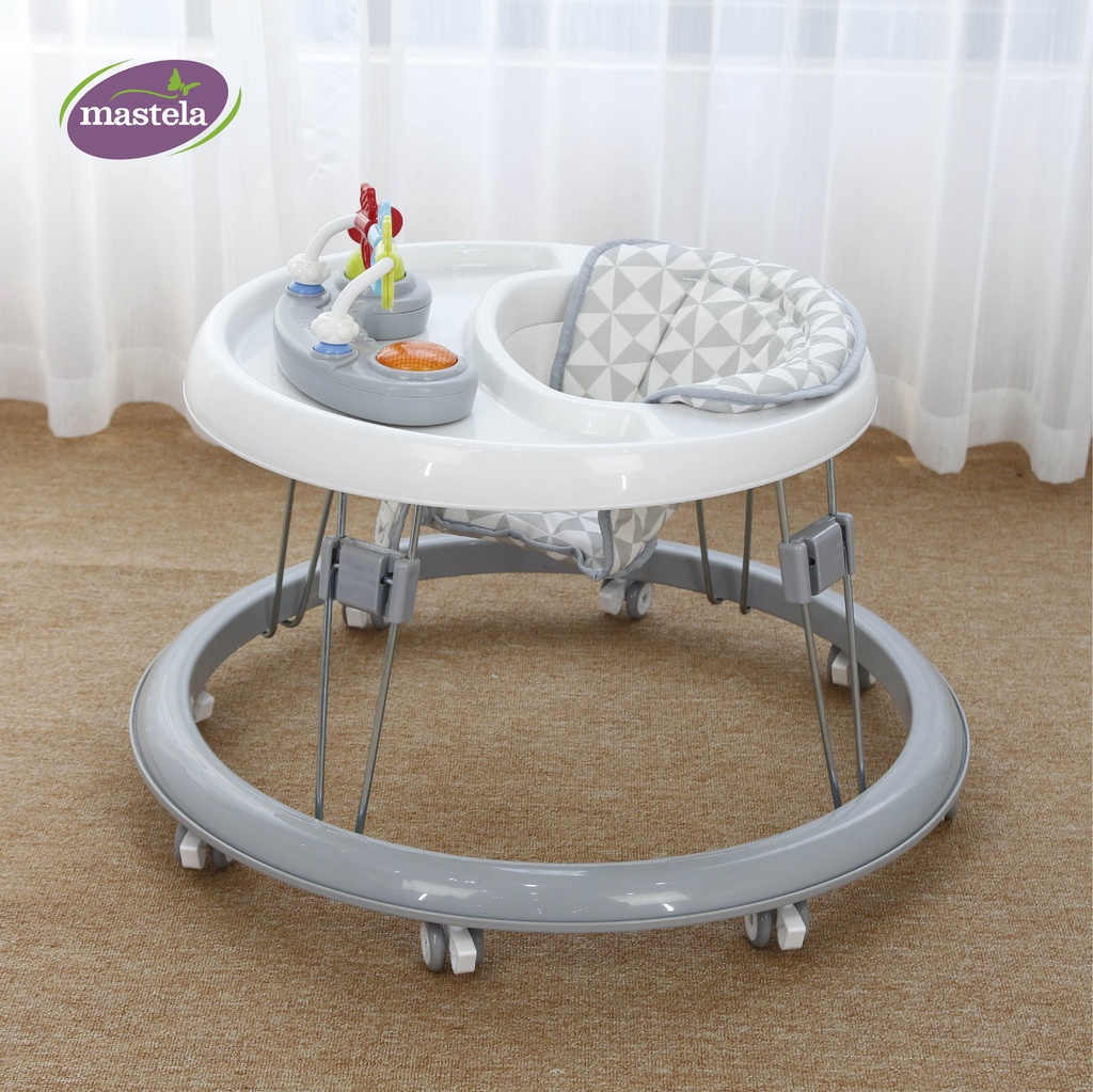 Mô tả Xe tròn tập đi có đồ chơi và nhạc cho bé Mastela MSTLW2002 siêu nhẹ xoay 360, mặt bàn ăn dặm, bánh xe silicon chống ồn - 9