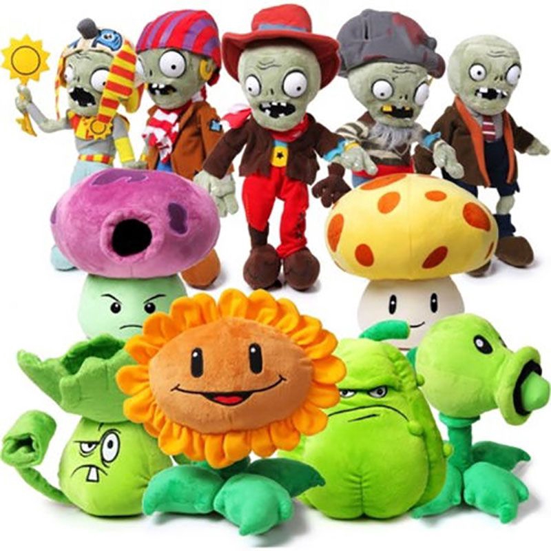 Plants vs Zombies Đồ chơi nhồi bông búp bê sang trọng mềm mại 13cm-35cm