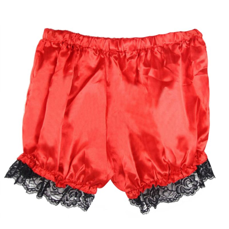 Jenniferab Nữ Giả Lụa Bloomers Xù Ren Viền Quần Lót Victoria Bí Ngô Quần Short
