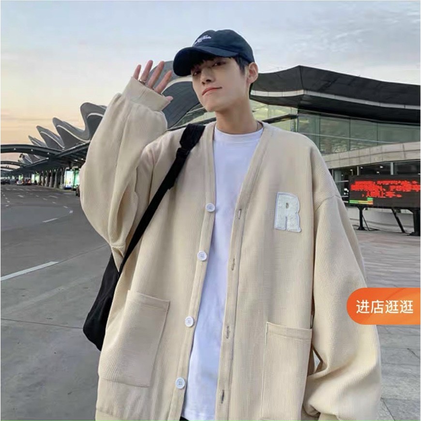 Áo Khoác Cardigan Sweater Nam Nữ Cúc Gài Chữ R Trước Ngực Unsiex ...