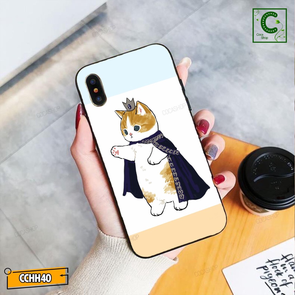 Ốp lưng iphone mặt kính in hình cực đẹp, siêu bền - Chú mèo cánh cụt - 6/6plus/6s/6splus/7/7plus/8/8plus/x/.....
