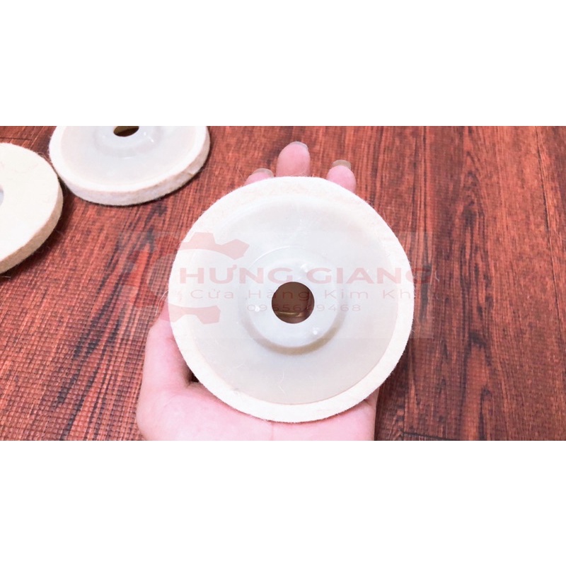 10 Nỉ Trắng Đánh Bóng inox, Đá, Kim Loại 100mm Sợi Thô