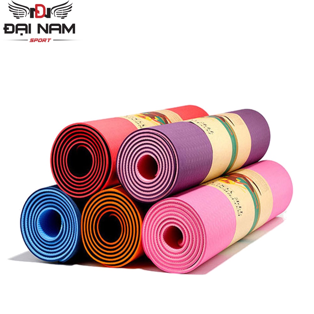 Mô tả Thảm Tập Yoga TPE 6mm 2 Lớp Đại Nam Sport Hàng Loại 1+ Tặng Kèm Túi Và Dây Buộc - 4
