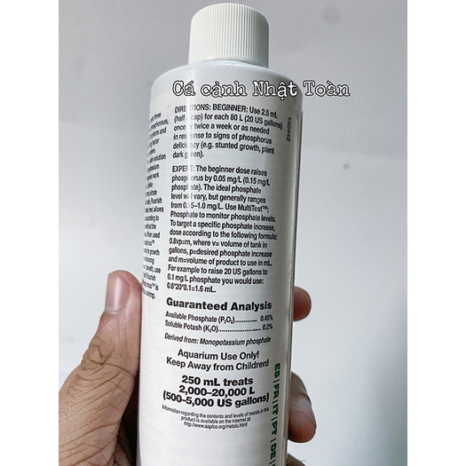 PHÂN NƯỚC CHO CÂY THỦY SINH FLOURISH PHOSPHORUS SEACHEM 250ML