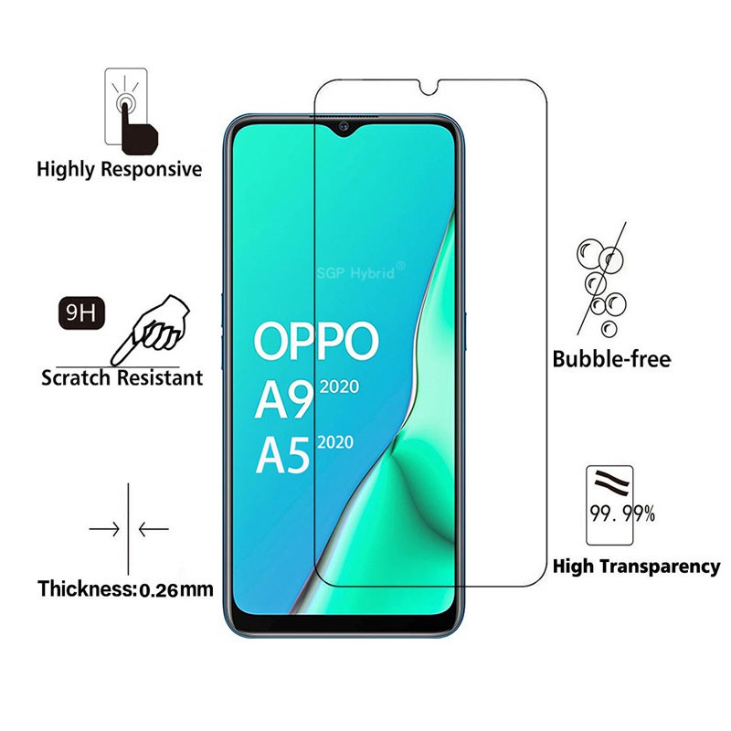 OPPO A53 / A93 / A3S / A5 / A12E A12 / A7 / A5S A52 / A92 / A72 A91 A31 A5 A9 2020 F11 F7 F5 F9 Realme 5 5I 6I 6 Pro C3 C11 C15 C2 RENO 2F 3 4 Kính Cường Lực Trong Suốt Bảo Vệ Màn Hình