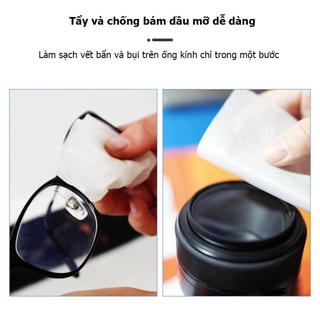[Hộp 100 Miếng] Khăn lau kính Nano, khăn giấy chống bám hơi nước, giấy lau kính chống mờ sương, mồ hôi, chống nhờn kính