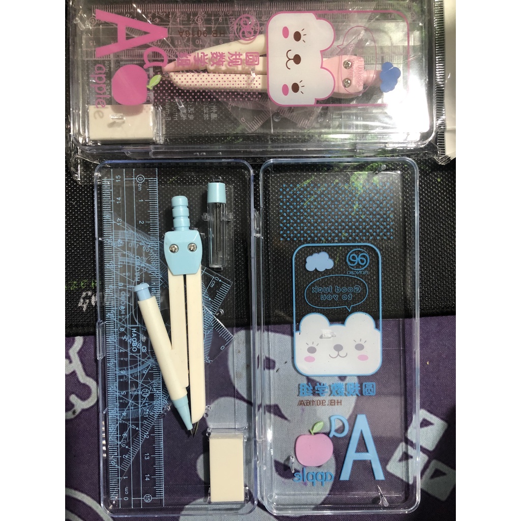 Bộ Compa Eke Thước Kẻ Nhựa 7 Món | Shopee Việt Nam