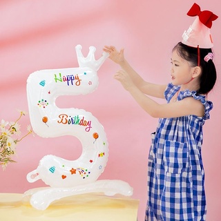 Bong Bóng Nhôm 32 Inch Hình Chữ Số Dùng Trang Trí Tiệc Sinh Nhật Cho Trẻ Nhỏ