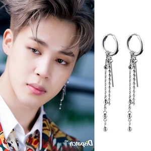 Khuyên tai titan IDOL Kpop unisex có loại kẹp không cần bấm lỗ tai không gỉ