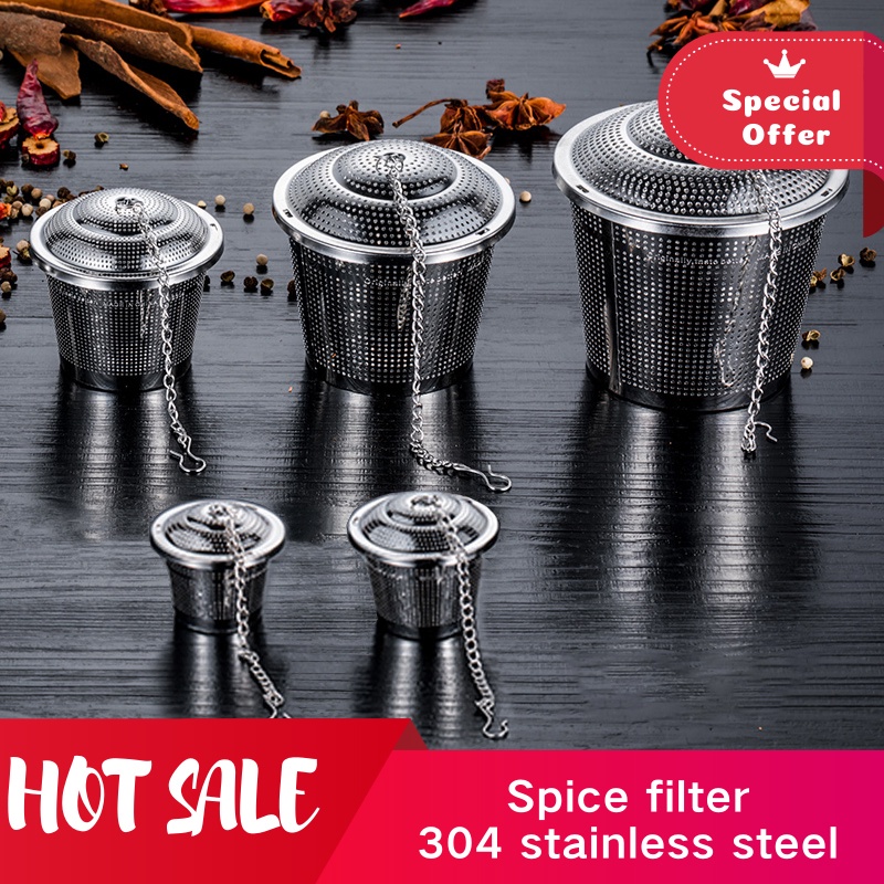 Bộ Lọc Trà Lá Rời Thép Không Gỉ 304 - Loose Leaf Tea Infuser Filters, Mesh Spice Steeper Reusable & Dishwasher Safe (Dễ Vệ Sinh)