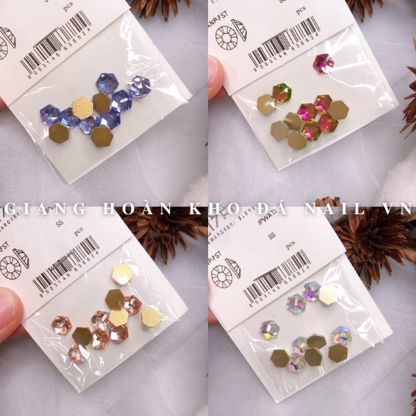 Túi 10 Viên Đá Nail Chân Bằng Chân Vàng Trang Trí Móng ANGELICA P130