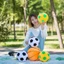 COSCOVED Mô Phỏng Bóng Sang Trọng Gối Ngủ Bạn Đồ Chơi Bóng Đá Ném Gối Quà Tặng Sinh Nhật Trang Trí Nhà Trang Trí Phòng Khách Sofa Đệm