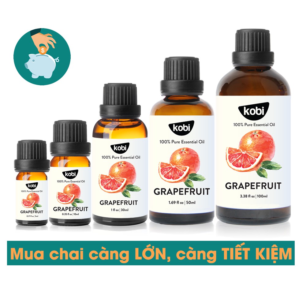 Ảnh Tinh dầu Bưởi Hồng Kobi Grapefruit essential oil giúp thơm phòng, kích thích mọc tóc hiệu quả - 10ml 4