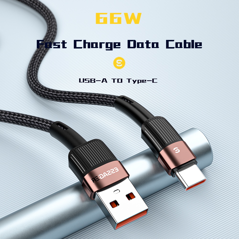 Ảnh Cáp sạc nhanh Essager chuyển đổi USB Type C 6A 66W cho Samsung Xiaomi 1