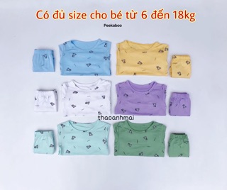 [PEEKABOO XUẤT HÀN] Bộ dài tay cho bé vải cotton thun lạnh MỀM MỊN MÁT - Quần áo trẻ em PEEKABOO LOẠI 1