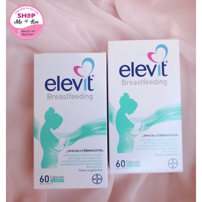 {Tem Chemist+Date mới} Elevit Sau Sinh🚛Freeship🚛Elevit Bú BREASTFEEDING 60 viên của Úc
