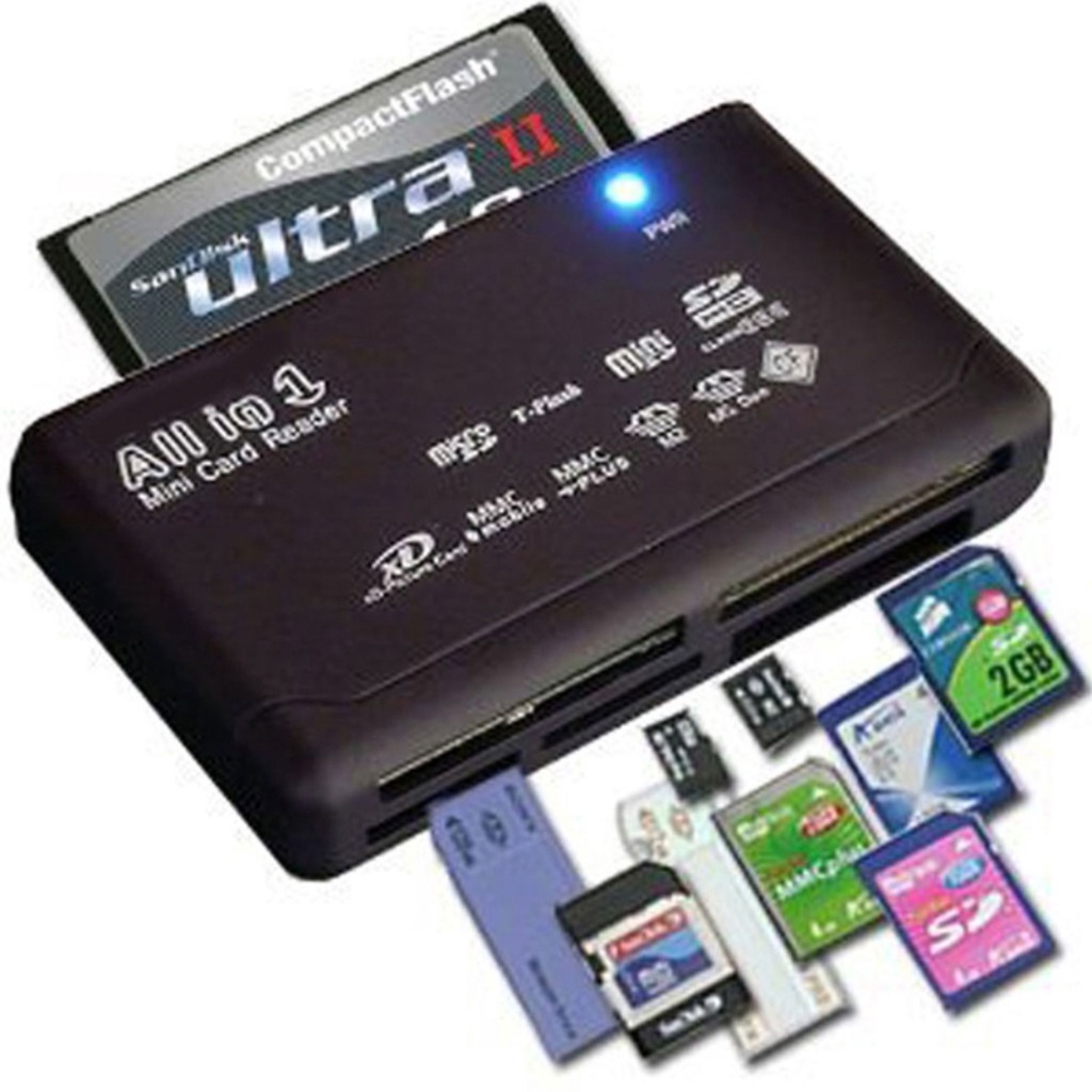 Đầu Đọc Thẻ Nhớ Đa Năng, Micro SD Mini Gắn Ngoài USB SDHC M2 MMC XD CF
