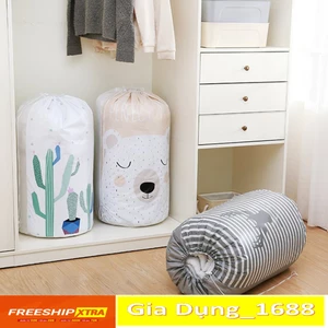 Túi đựng chăn màn quần áo💚CAM KẾT CHUẨN💚Túi vải đựng đồ chống thấm có dây rút