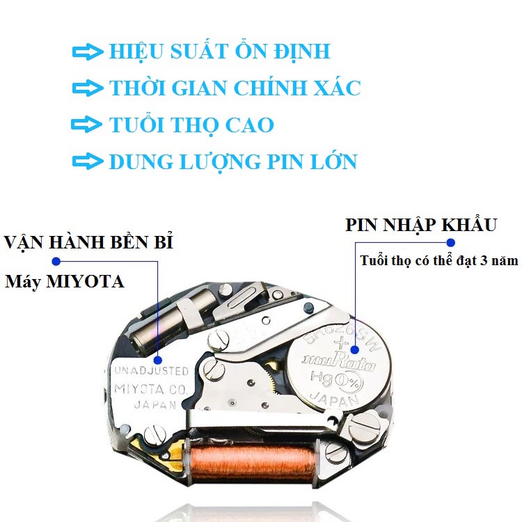 Mô tả Đồng hồ nam chính hãng DIZIZID dây thép lụa đen Chạy Full 5 kim - Có lịch ngày - Thiết kế trẻ trung hiện đại DZZ89 - 2