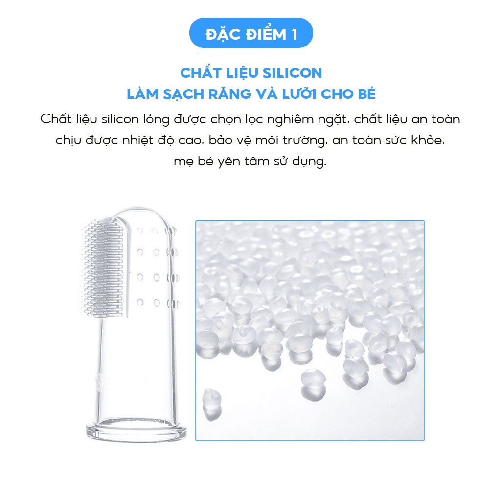 Mô tả Bàn chải xỏ ngón silicon cho bé từ 1 tuổi thương hiệu Midkid, tưa lưỡi mềm mại, an toàn, có hộp đựng sạch sẽ và tiện lợi - 1