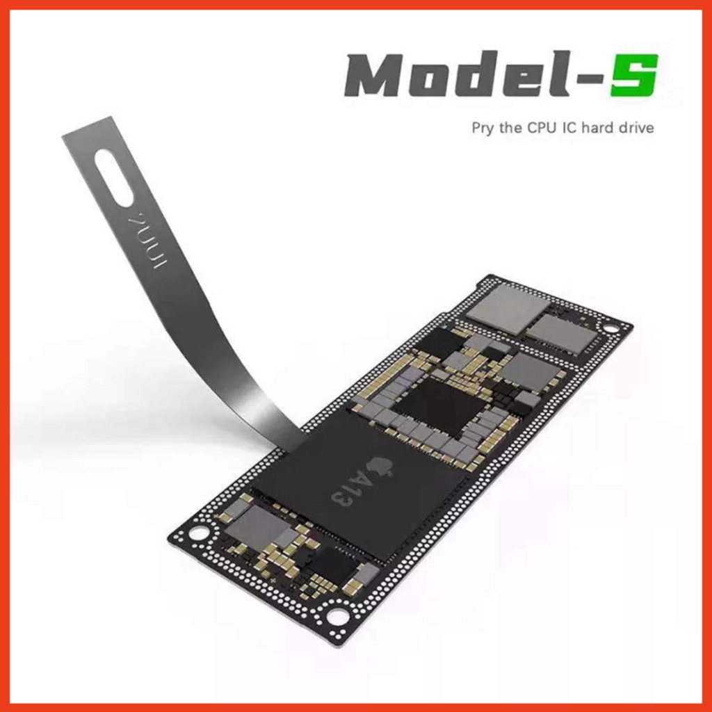 Bộ dao đục tách ic cạo vệ sinh keo 2UUL DA11, gồm cán và 4 lưỡi dao