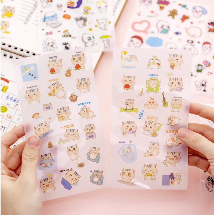 Bộ 6 Tấm Sticker Dán Sổ Lưu Niệm H100 | Shopee Việt Nam
