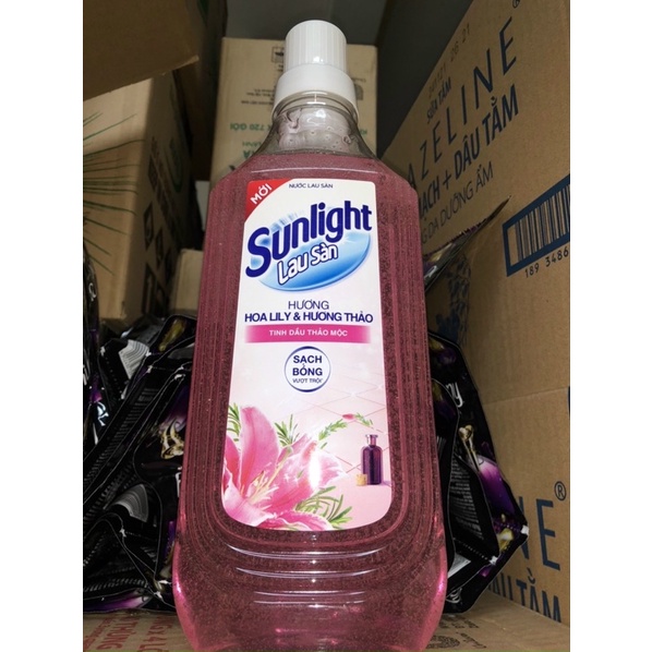 Nước lau sàn Sunlight đủ màu chai 1kg tặng