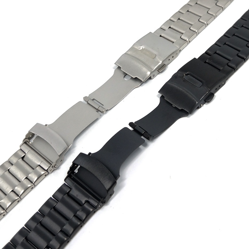 Diver Thép Không Gỉ Dây Đeo Đồng Hồ 20 Mm 22 Mm Ba Hạt Flat End Lặn Đồng Hồ Vòng Tay Cho Nam Nữ Dây Đeo Đồng Hồ Kim Loại Dây Đeo Tay