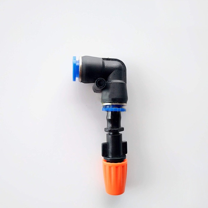 Bộ TÊ 8 tưới cây tự động gồm béc phun sương cam và tê nối nhanh sử dụng ống ldpe 8mm loại tốt, hàng cao cấp, dễ lắp đặt