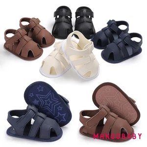 ♬Mg♪-Baby Sơ Sinh Mềm Đế Cũi Giày Da Bé Gái Bé Trai Tập Đi Xăng đan Prewalker