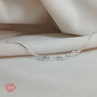 Lắc tay châu kẹp trái tim xinh BH340
