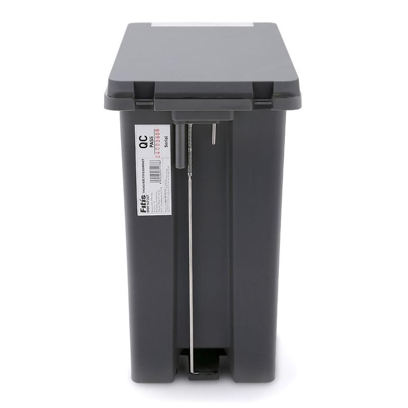 THÙNG RÁC NHỰA ĐẠP FITIS DÒNG COMPACT - 10L (ĐEN XÁM)