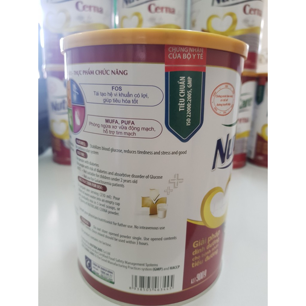 NUTRICARE CERNA 900G ( DINH DƯỠNG DÀNH CHO BỆNH NHÂN TIỂU ĐƯỜNG)