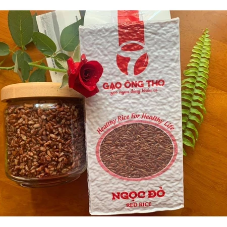 Gạo Lứt Đỏ Ông Thọ 1Kg-Gạo Lứt Huyết Rồng -Tốt cho sức khỏe, ăn kiêng, tiều đường, giảm cân, cao huyết áp