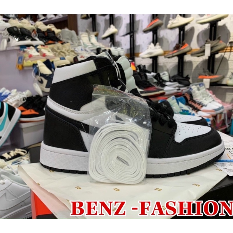 (Hàng S.Cấp tặng ful bok tất vớ) Giày thể thao sneakers Pan.da đen trắng cổ cao êm chân chống trơn trượt B 954