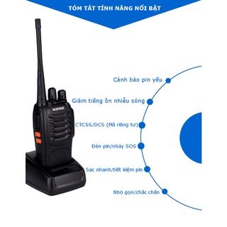 Bộ Đàm Baofeng BF-888s Gồm 16 Kênh, Âm Thanh Chuẩn, Cự Li Liên Lạc Tới 3km, Pin Trâu, Chính Hãng