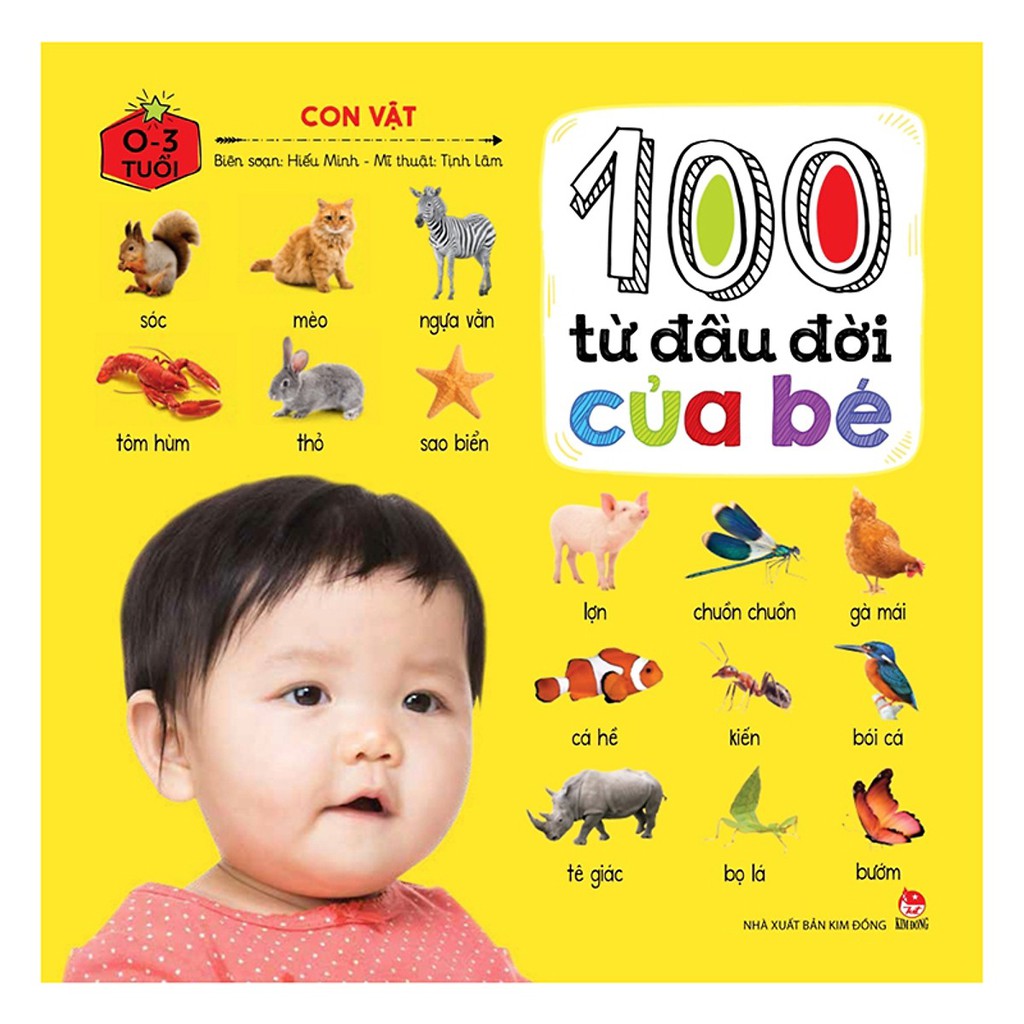Sách - 100 từ đầu đời của bé - Con vật