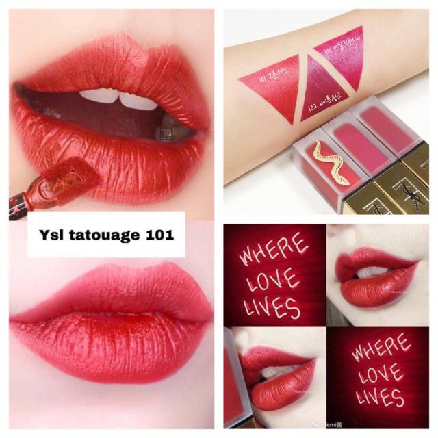 Ysl - Son Kem Lì Ysl Tatouage Couture Matte Stain + The Metallics Matte  Stain 6Ml | Shopee Việt Nam