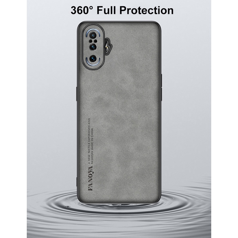 Dành Cho Xiaomi Redmi K40 Gaming Cao Cấp Kinh Doanh Retro Da Cao Su Mềm TPU Bao Da