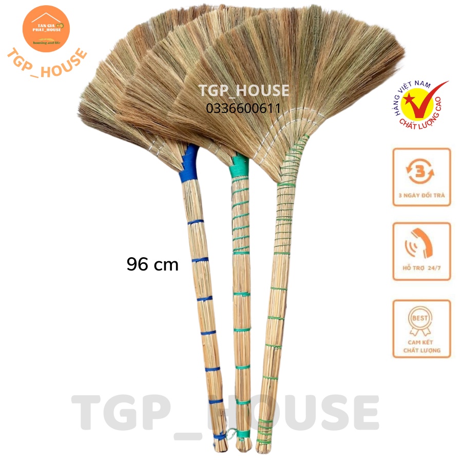 Chổi Cỏ Quét Nhà Loại Dây Cước Xanh Siêu Dày Dặn Siêu Bền [CẦM CHẮC TAY ...