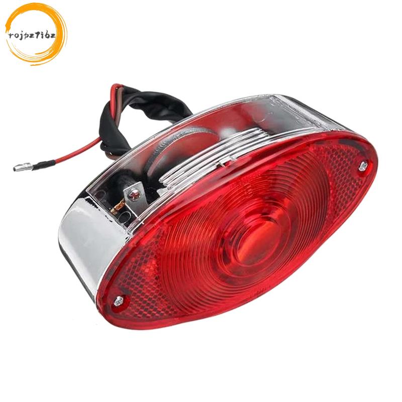 Chrome 12V 15 LED Xe Máy Phanh Dừng Chạy Đuôi Đèn LED Phía Sau Motocross Moto ATV Bụi Bẩn Xe Đạp Cho Chopper