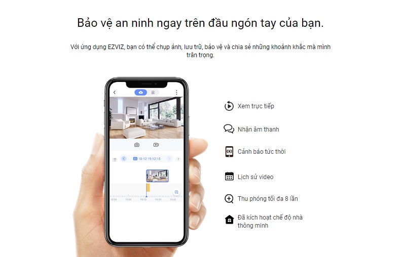 Mô tả Camera wifi ezviz h6 3k độ phân giải 3K 5.0MP phát hiện người bằng AI & giọng gói - 9