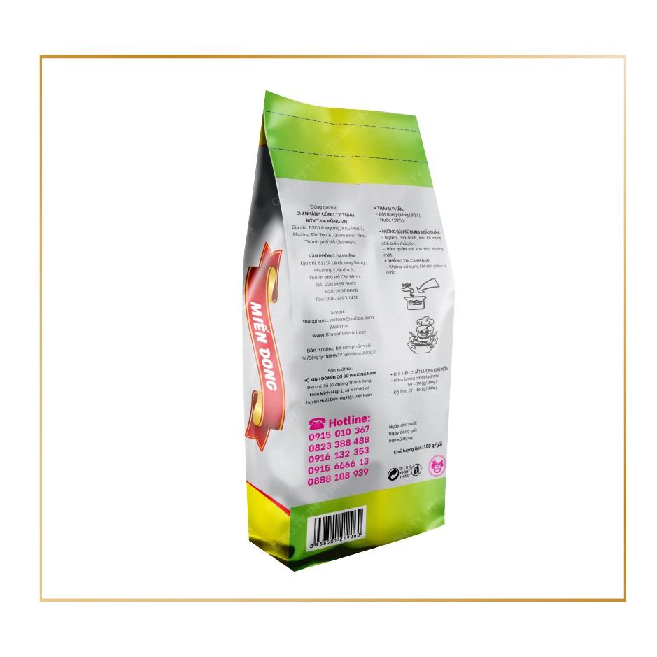 Miến Dong Việt San 300g - Sợi Tròn Nhỏ Dai Ngon Không Nát Nấu Miến Gà Miến Lươn Chuẩn Vị Bắc