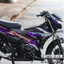 Tem rời cao cấp ghép decal CROM sang trọng, dán xe đen. Phối màu xanh tím