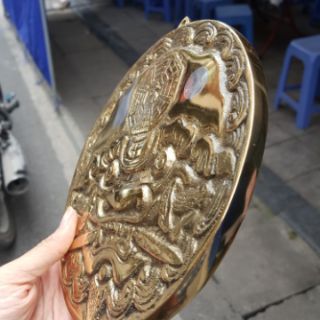 Mặt Hổ Phù Bằng Đồng Nguyên Chất dày nặng đẹp    vật phẩm phong thuỷ