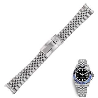 Dành Cho Rolex GMT Master II 20 Mm Bạc 316L Thép Thay Thế Đồng Hồ Đeo Tay Dây Đeo Vòng Tay Năm Thánh Với Khóa Hàu
