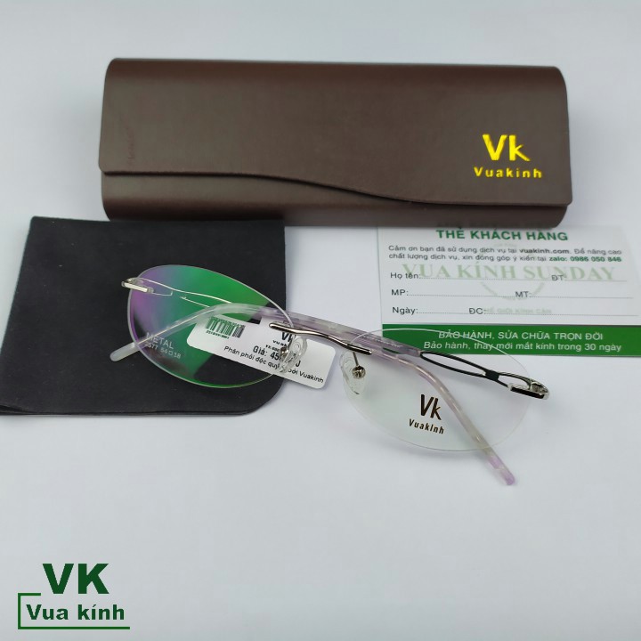 Gọng kính cận khoan không viền VK73
