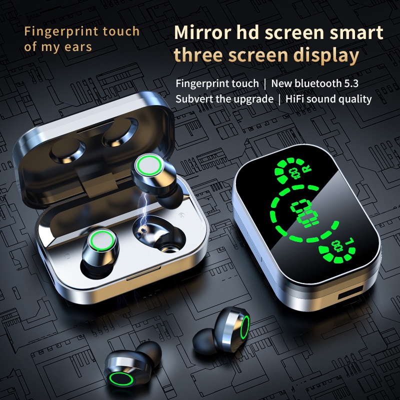 Ảnh Tai nghe nhét tai không dây Vitog Yd03 Yd04 Tws 9D Bluetooth 5.3 tích hợp mi cờ rô giảm tiếng ồn màn hình 1
