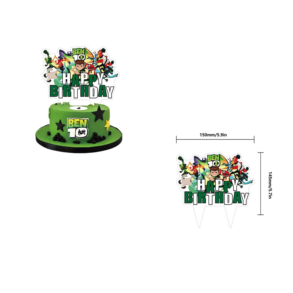 BH2 Ben 10 Chủ Đề Trẻ Em Sinh Nhật Ngày Lễ Trang Trí Tiệc Biểu Ngữ Bánh topper Bóng Bộ Cung Cấp HB2