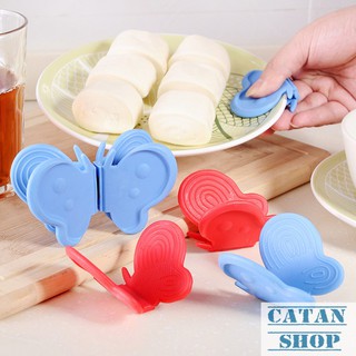 Combo 2 tay nắm nồi cơm, chào nóng hình bướm tiện dụng, tô dĩa nóng, lò vi sóng GD27